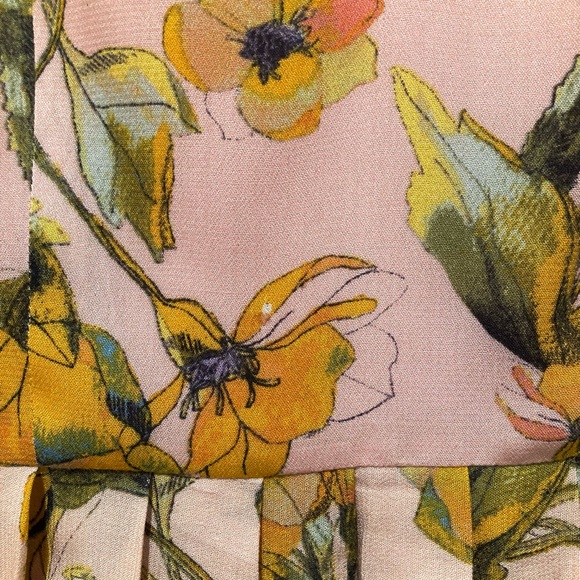 NWT, Free People Tegan Dress, Size 2, Pink Yellow Floral - Picture 13 of 16